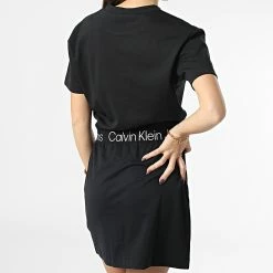Acheter 🥰 Robe Tee 👕 Shirt Femme 0356 Noir de Calvin Klein ✔️ -France Calvin Klein Soldes 2024 calvin klein 345685 J20J220356 BEH 20221118T160107 04