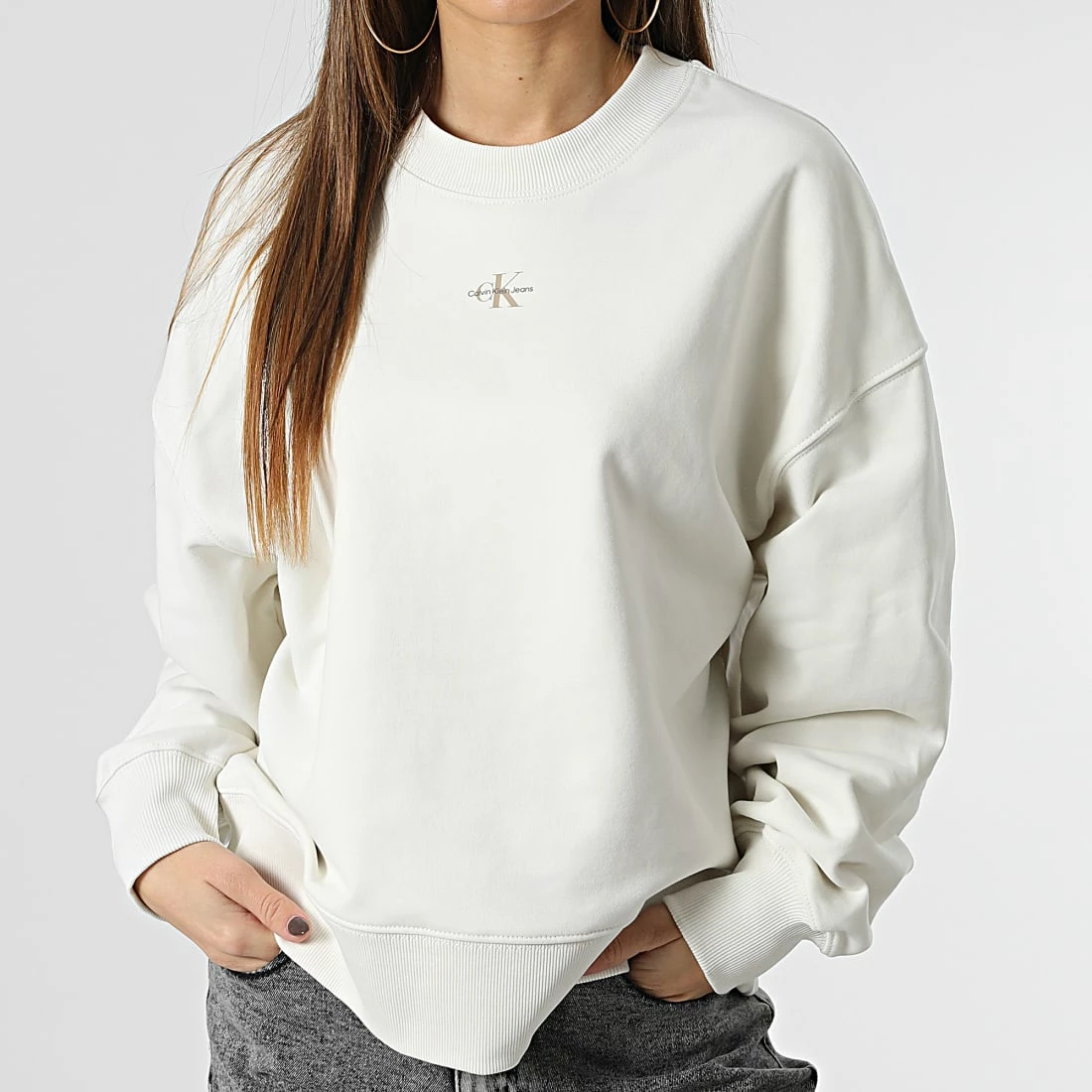 Top 10 ✔️ Sweat Crewneck Femme 0433 Beige de Calvin Klein 🧨 1 Top 10 ✔️ Sweat Crewneck Femme 0433 Beige de Calvin Klein 🧨