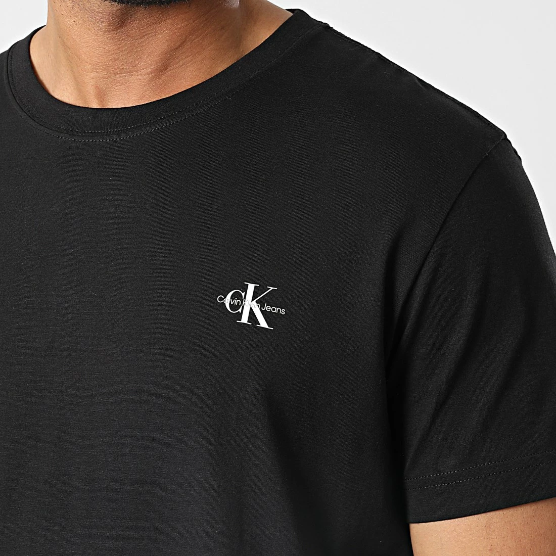 De gros 😀 Lot De 2 Tee 👚 Shirts Monologo 0199 Noir Rose de Calvin Klein 👍 2 De gros 😀 Lot De 2 Tee 👚 Shirts Monologo 0199 Noir Rose de Calvin Klein 👍 – Image 2