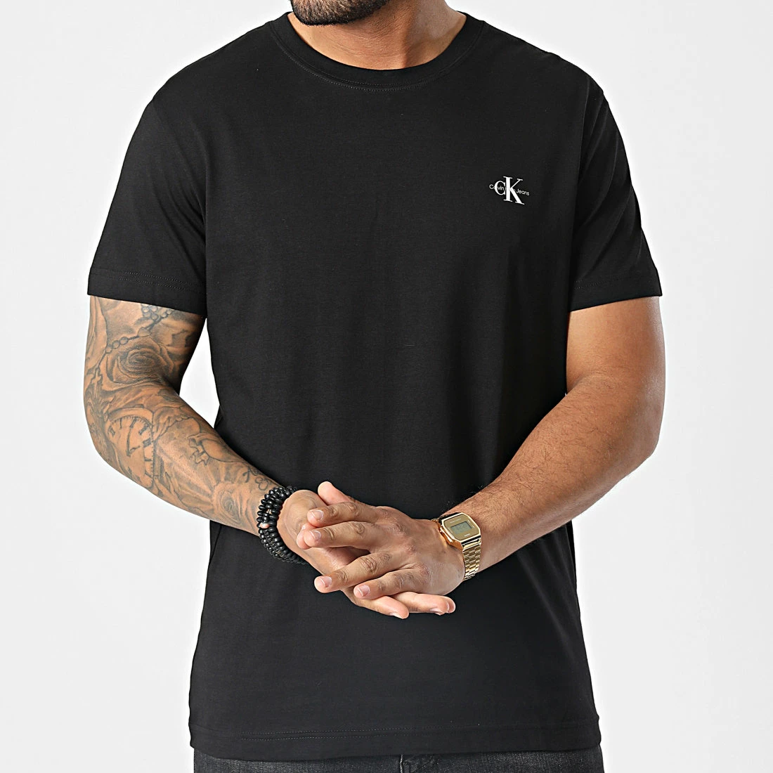 De gros 😀 Lot De 2 Tee 👚 Shirts Monologo 0199 Noir Rose de Calvin Klein 👍 3 De gros 😀 Lot De 2 Tee 👚 Shirts Monologo 0199 Noir Rose de Calvin Klein 👍 – Image 3