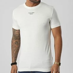 Top 10 🌟 Tee 👚 Shirt 0595 Beige de Calvin Klein ⌛