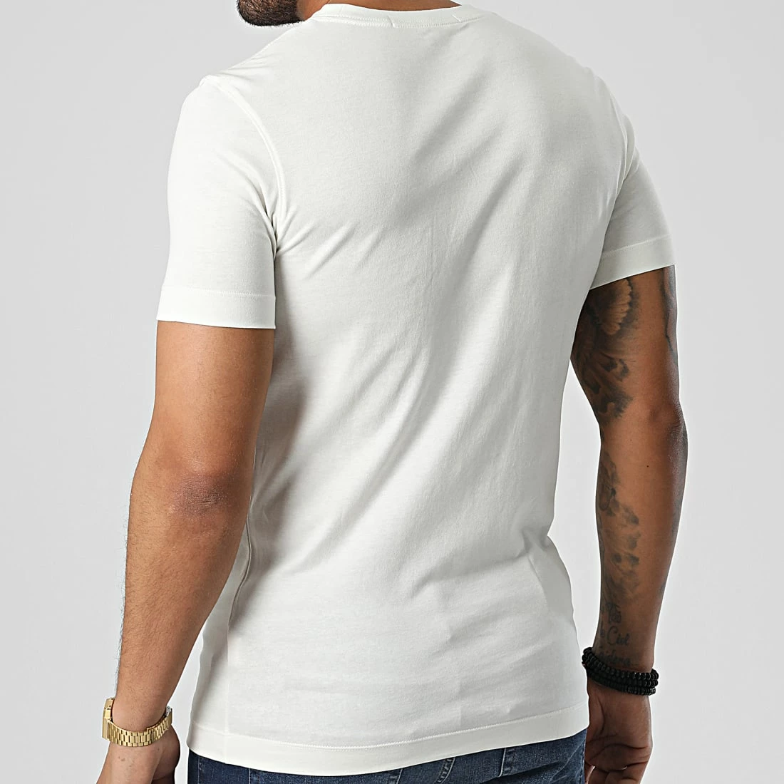 Top 10 🌟 Tee 👚 Shirt 0595 Beige de Calvin Klein ⌛ 4 Top 10 🌟 Tee 👚 Shirt 0595 Beige de Calvin Klein ⌛ – Image 4