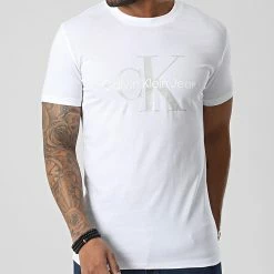 De gros 👏 Tee 👕 Shirt 0806 Blanc de Calvin Klein 😀 -France Calvin Klein Soldes 2024 calvin klein 345709 J30J320806 0K6 20221104T144127 03