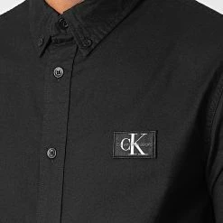 Coupon ✨ Chemise Manches Longues Shrunken Badge 1989 Noir de Calvin Klein 🛒 -France Calvin Klein Soldes 2024 calvin klein 345710 J30J321989 BEH 20221104T145515 02