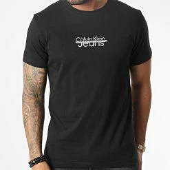 Meilleure vente 😉 Tee 👚 Shirt 2504 Noir de Calvin Klein 👍 -France Calvin Klein Soldes 2024 calvin klein 345721 J30J322504 BEH 20221104T152616 03