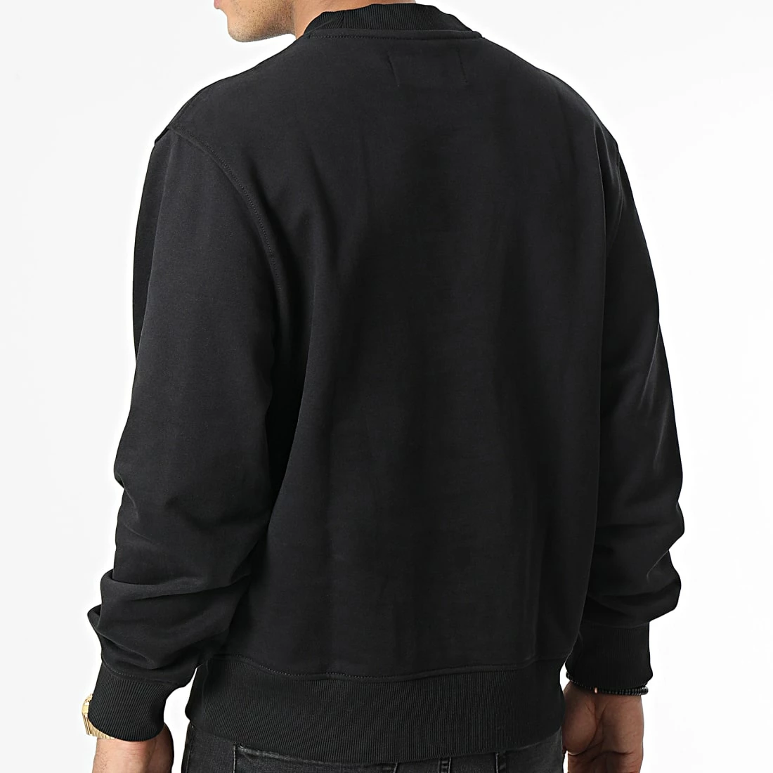 Nouveau 🥰 Sweat Crewneck Micro Monologo 2534 Noir de Calvin Klein 🎁 4 Nouveau 🥰 Sweat Crewneck Micro Monologo 2534 Noir de Calvin Klein 🎁 – Image 4