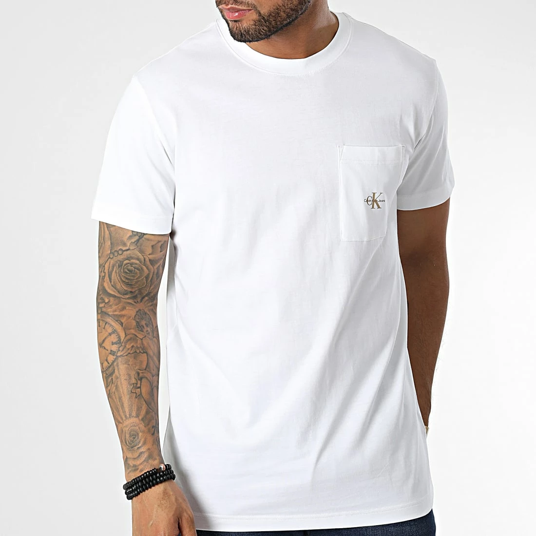 Meilleure affaire 👍 Tee 👚 Shirt Poche Micro Monologo 3027 Blanc de Calvin Klein 👏 3 Meilleure affaire 👍 Tee 👚 Shirt Poche Micro Monologo 3027 Blanc de Calvin Klein 👏 – Image 3