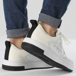 Vente flash ⌛ Baskets Femme Cupsole Low Leather 0876 Ivory Ghost Grey White Black de Calvin Klein 🌟 -France Calvin Klein Soldes 2024 calvin klein 345993 YW0YW00876 0F4 20221115T135620 04