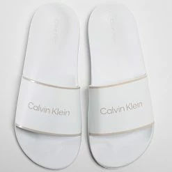 Remise 🎉 Claquettes Femme Rubber Pool Slide 1382 White Feather Gray de Calvin Klein 🧨 -France Calvin Klein Soldes 2024 calvin klein 346071 HW0HW01382 0K9 20221125T155807 04