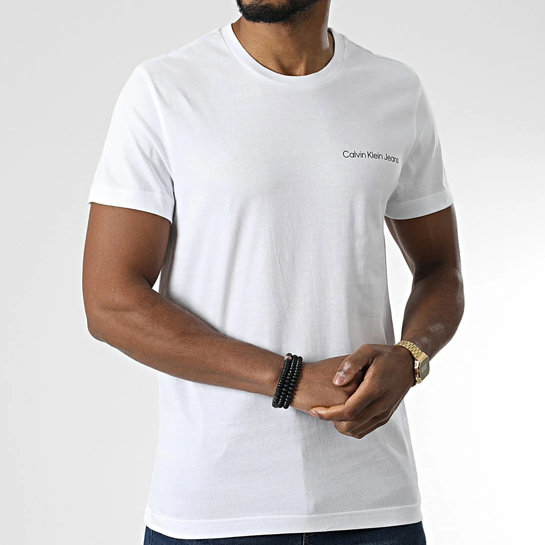 Budget ✨ Tee 👚 Shirt 2547 Blanc de Calvin Klein 💯 3 Budget ✨ Tee 👚 Shirt 2547 Blanc de Calvin Klein 💯 – Image 3