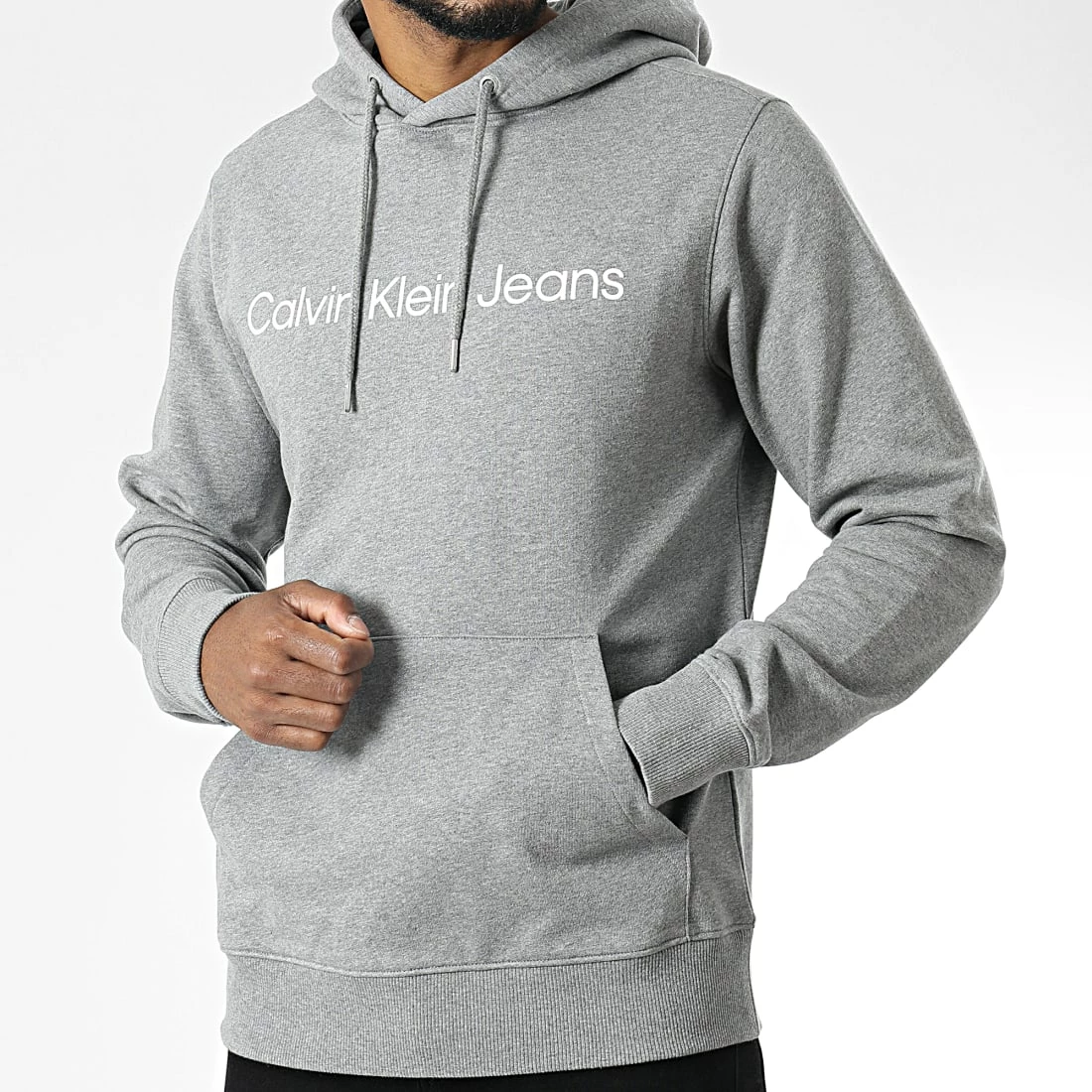 Bon marché 🔔 Sweat Capuche Institutional 2551 Gris Chiné de Calvin Klein 🧨 3 Bon marché 🔔 Sweat Capuche Institutional 2551 Gris Chiné de Calvin Klein 🧨 – Image 3