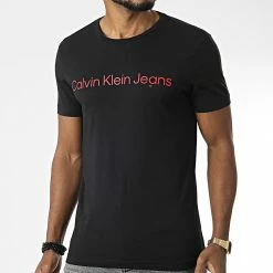 Top 10 ❤️ Tee 👚 Shirt Institutional 2552 Noir de Calvin Klein 👍