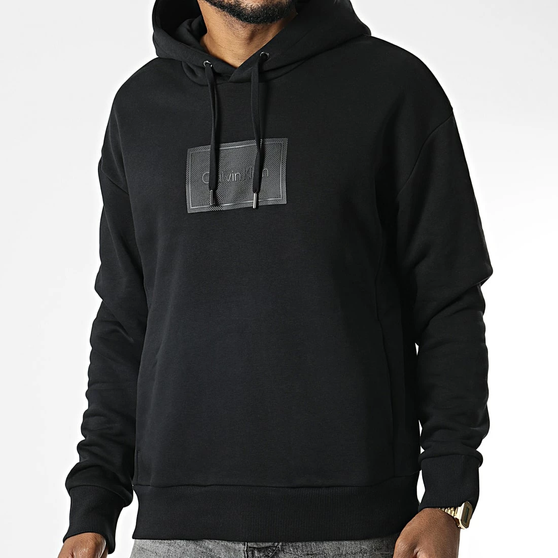 De gros 👏 Sweat Capuche Textured Logo Box 0092 Noir de Calvin Klein 🎁 1 De gros 👏 Sweat Capuche Textured Logo Box 0092 Noir de Calvin Klein 🎁