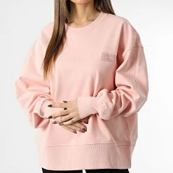 Bon marché 👏 Sweat Crewneck Femme 9755 Rose de Calvin Klein 👏