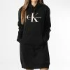 Acheter ✔️ Robe Sweat Capuche Femme 9950 Noir de Calvin Klein ⌛