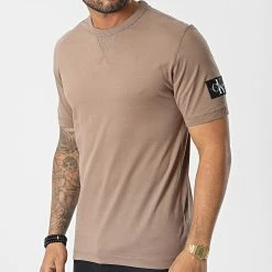 Budget ⭐ Tee 👚 Shirt 4051 Marron de Calvin Klein ⌛