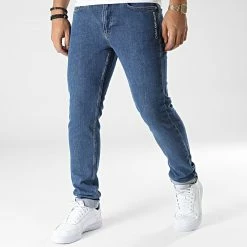 Meilleur prix 😀 Jean Slim Taper 2393 Bleu Denim de Calvin Klein 🔥