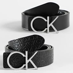 Nouveau 🔔 Ceinture Réversible Femme Re-Lock CK Logo 0156 Noir de Calvin Klein 👏