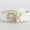 Le moins cher 🛒 Ceinture Femme Re-Lock CK Logo 0413 Blanc de Calvin Klein 😀
