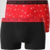 Acheter ❤️ Lot De 2 Boxers NB2670A Noir Rouge de Calvin Klein 🛒