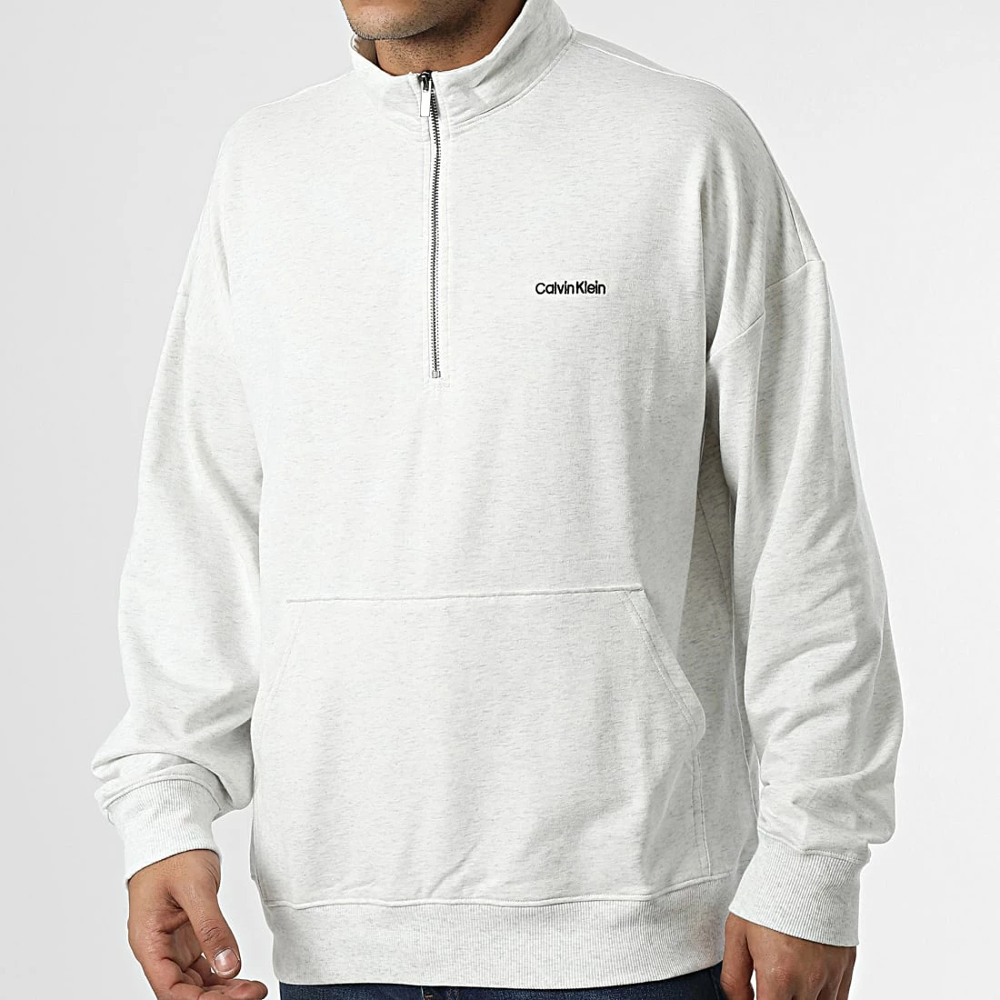 Meilleure vente 🤩 Sweat Col Zippé NM2299E Beige Clair Chiné de Calvin Klein 🛒 1 Meilleure vente 🤩 Sweat Col Zippé NM2299E Beige Clair Chiné de Calvin Klein 🛒