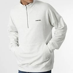 Meilleure vente 🤩 Sweat Col Zippé NM2299E Beige Clair Chiné de Calvin Klein 🛒 6 Meilleure vente 🤩 Sweat Col Zippé NM2299E Beige Clair Chiné de Calvin Klein 🛒 -France Calvin Klein Soldes 2024 calvin klein 347304 NM2299E P74 20221114T125226 03