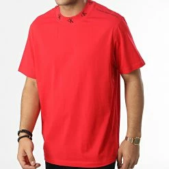Meilleure vente 👍 Tee 👚 Shirt 1706 Rouge de Calvin Klein ✔️