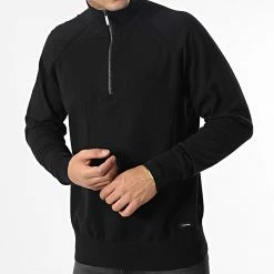 Vente flash ✨ Pull Col Zippé 0722 Noir de Calvin Klein 😍 -France Calvin Klein Soldes 2024 calvin klein 347431 K10K110722 BEH 20221124T091616 03