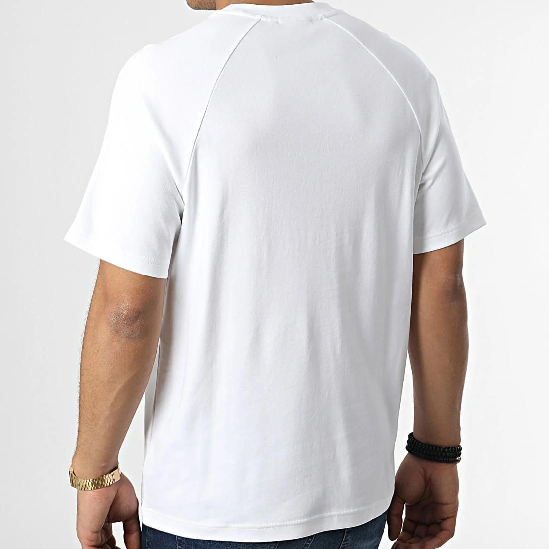 Promo 💯 Tee 👚 Shirt A Bandes Logo Tape Comfort 0814 Blanc de Calvin Klein ✔️ 4 Promo 💯 Tee 👚 Shirt A Bandes Logo Tape Comfort 0814 Blanc de Calvin Klein ✔️ – Image 4