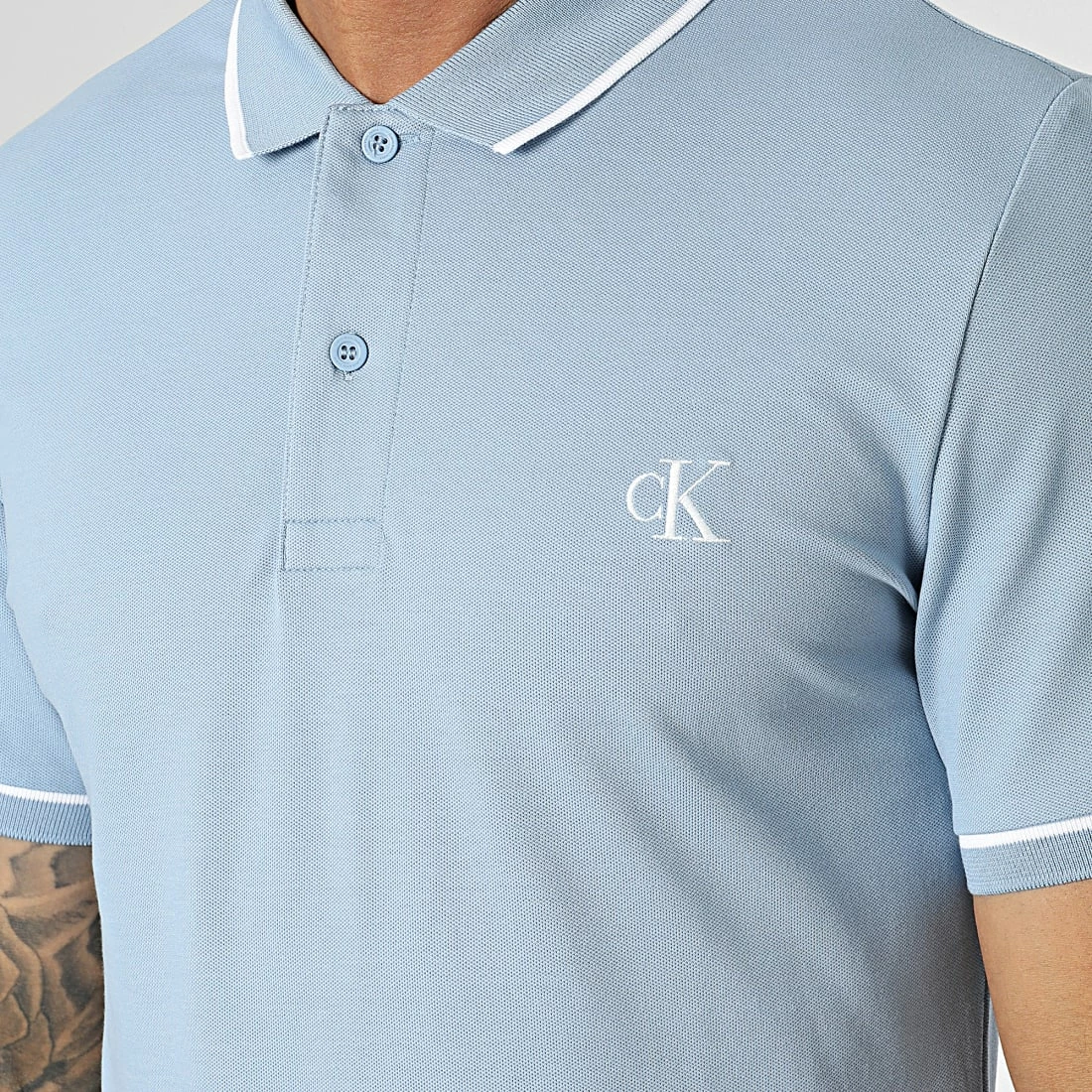 Bon marché ⭐ Polo Manches Courtes Tipping Slim 5603 Bleu Clair de Calvin Klein ❤️ 2 Bon marché ⭐ Polo Manches Courtes Tipping Slim 5603 Bleu Clair de Calvin Klein ❤️ – Image 2