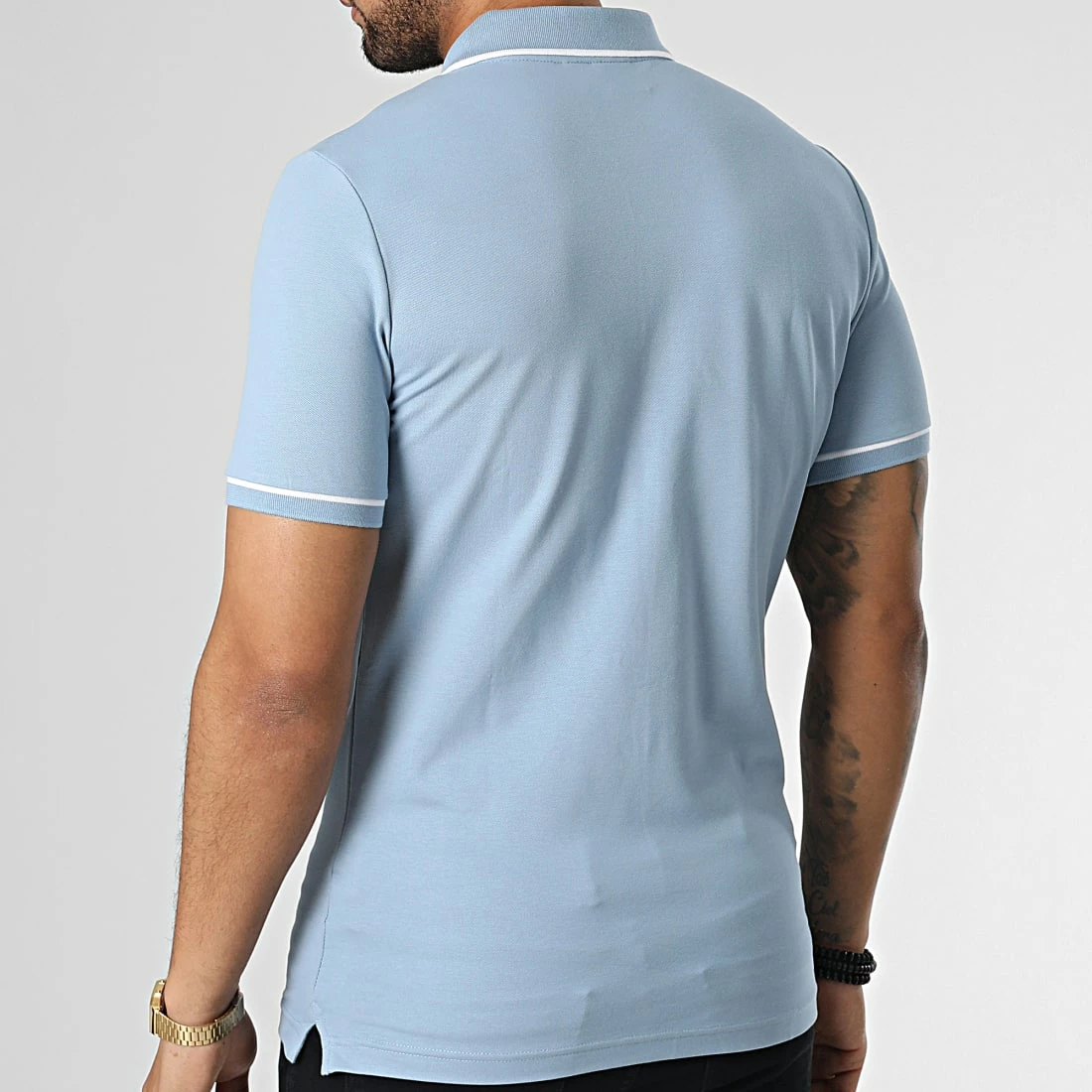 Bon marché ⭐ Polo Manches Courtes Tipping Slim 5603 Bleu Clair de Calvin Klein ❤️ 4 Bon marché ⭐ Polo Manches Courtes Tipping Slim 5603 Bleu Clair de Calvin Klein ❤️ – Image 4