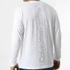 Meilleure vente 🎁 Tee 👕 Shirt 2512 Blanc Argenté de Calvin Klein 👍