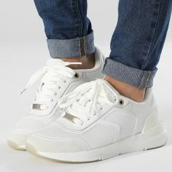 Bon marché 😍 Baskets Femme Flexi Runner Lace Up 1370 White Marshmallow de Calvin Klein 😉