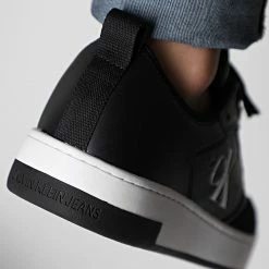 Nouveau 😉 Baskets Cupsole Low Leather Mono 0574 Black White de Calvin Klein 👍 -France Calvin Klein Soldes 2024 calvin klein 348379 YM0YM00574 0GJ 20221123T152914 04