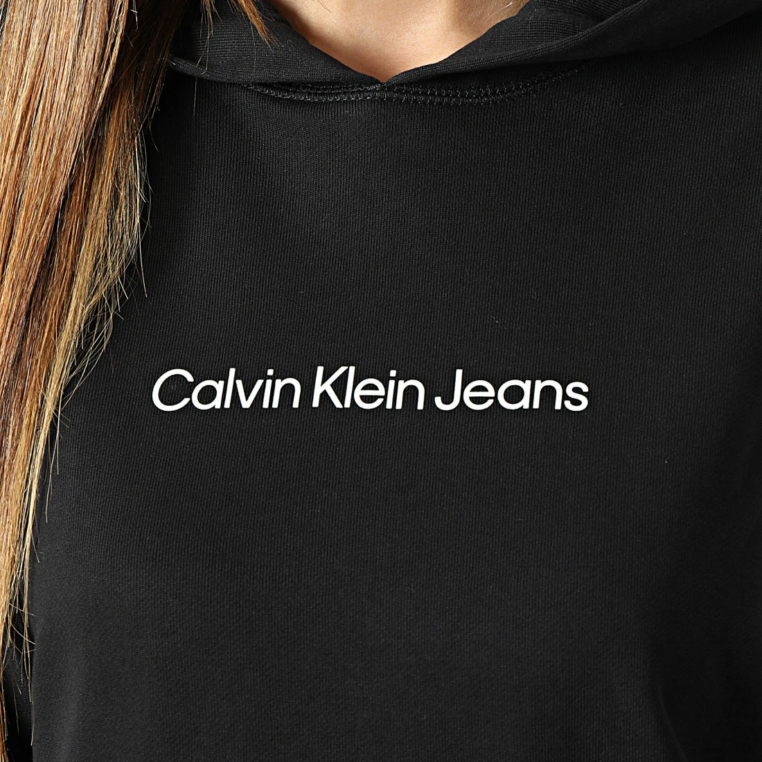 Bon marché 😍 Robe Sweat Capuche 0360 Noir de Calvin Klein ✨ 2 Bon marché 😍 Robe Sweat Capuche 0360 Noir de Calvin Klein ✨ – Image 2